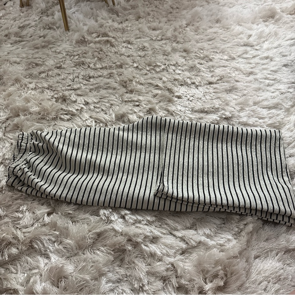 SHEIN Black and White Striped Joggers